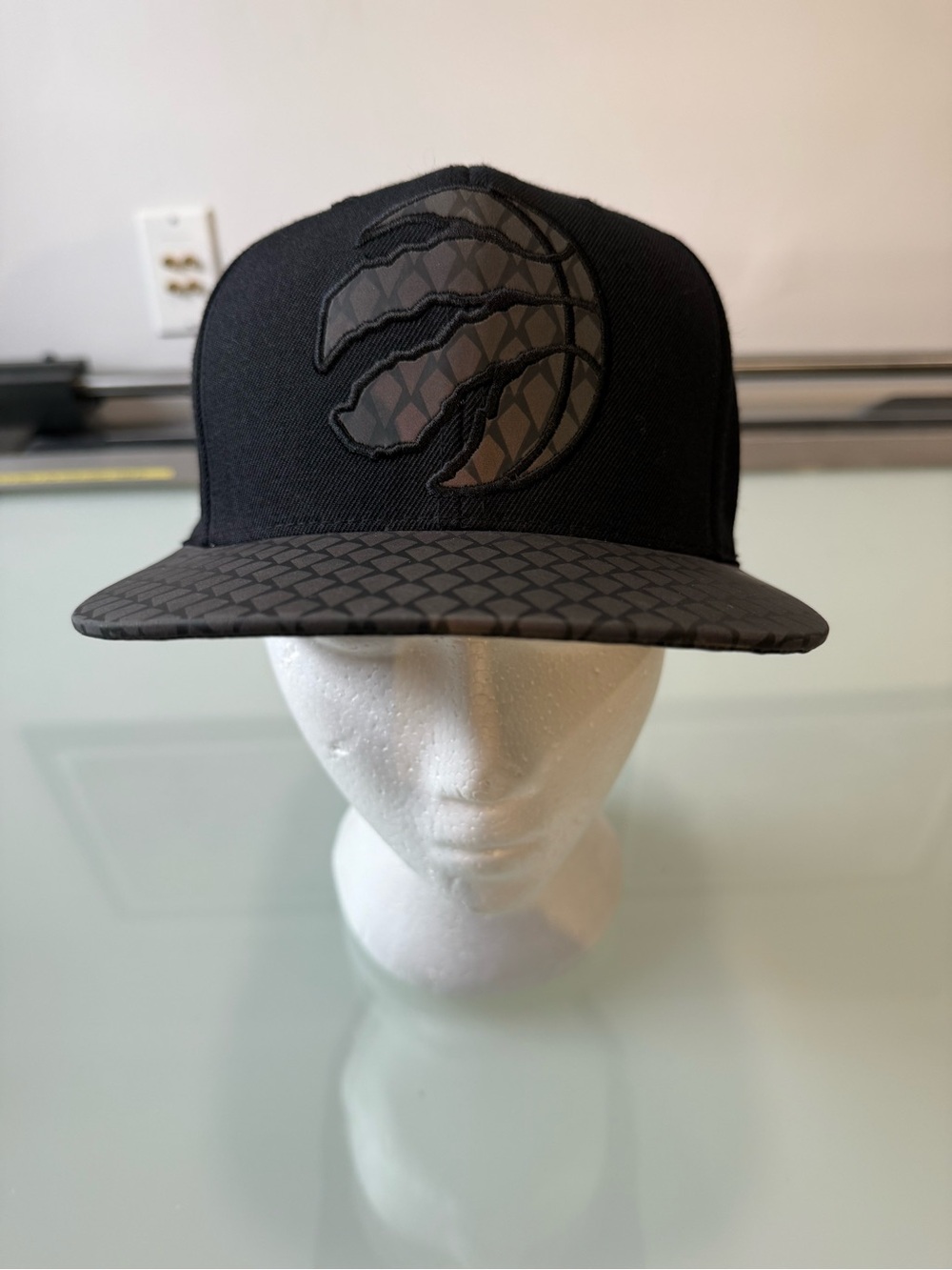 Mitchell & Ness Toronto Raptors Black Tonal Python Scale Snapback Hat